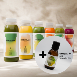 Saftkur CLASSIC 5 Tage + Veganes Omega 3-Öl mit Vitamin D3
